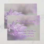 Paarse lavendel | Personaliseren RSVP Kaartje (Voorkant / Achterkant)