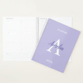 Paarse Lavendel Persoonlijke Monogram Planner (Display)