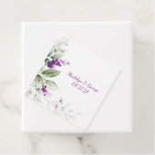 Paarse Lavendel Plant Bord Groene bladeren Bruilof Bedankjes Labels (In situ)