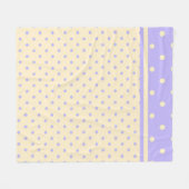 Paarse lavendel poka dots en gele vlooienbleke fleece deken (Voorkant (Horizontaal))