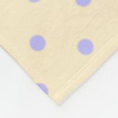 Paarse lavendel poka dots en gele vlooienbleke fleece deken (Hoek)