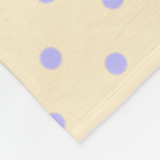 Paarse lavendel poka dots en gele vlooienbleke fleece deken (Hoek)
