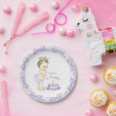 Paarse Lavendel Prinses 1e Verjaardagsfeest Papieren Bordje (Feest)