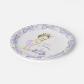 Paarse Lavendel Prinses 1e Verjaardagsfeest Papieren Bordje (Gekanteld)