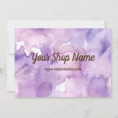 Paarse Lavendel Professional Dank u kaart (Achterkant)