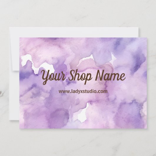 Paarse Lavendel Professional Dank u kaart (Achterkant)