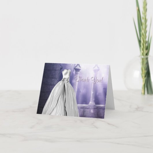 Paarse Lavendel Quinceanera Dankjewelkaarten Bedankkaart (Voorkant)