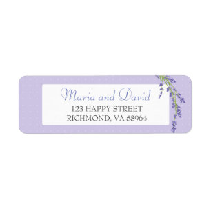 Paarse Lavendel Retouradres Etiket