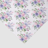 Paarse lavendel roze bloemige bruiloft tissuepapier (Detail)