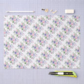 Paarse lavendel roze bloemige bruiloft tissuepapier (Craft)