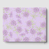 Paarse Lavendel Roze Bruiloft Gastenboek (Achterkant)