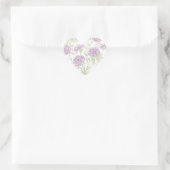 Paarse Lavendel Roze Bruiloft Hart Sticker (Tas)