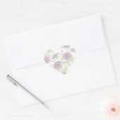 Paarse Lavendel Roze Bruiloft Hart Sticker (Envelop)