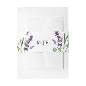 Paarse Lavendel Rustieke Bloemen Huwelijk Uitnodigingen Wikkel (Voorkant Voorbeeld)