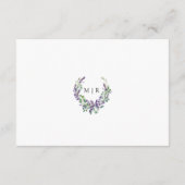 Paarse Lavendel Rustieke Bloemen Trouwdetails Informatiekaartje (Achterkant)