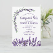 Paarse Lavendel Sering Bloem Bruiloft Verloving Kaart (Staand voorkant)