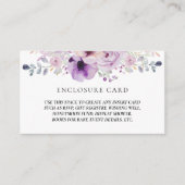 PAARSE LAVENDEL SERING WATERVERF FLORALE OMSLAG INFORMATIEKAARTJE (Voorkant)