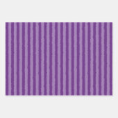 Paarse lavendel-Stippen en strips Inpakpapier Vel (Voorkant 3)