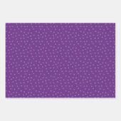 Paarse lavendel-Stippen en strips Inpakpapier Vel (Voorkant 2)