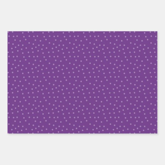 Paarse lavendel-Stippen en strips Inpakpapier Vel (Voorkant 2)