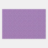 Paarse lavendel-Stippen en strips Inpakpapier Vel (Voorkant)