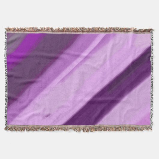 Paarse Lavendel Strepen Deken (Voorkant)
