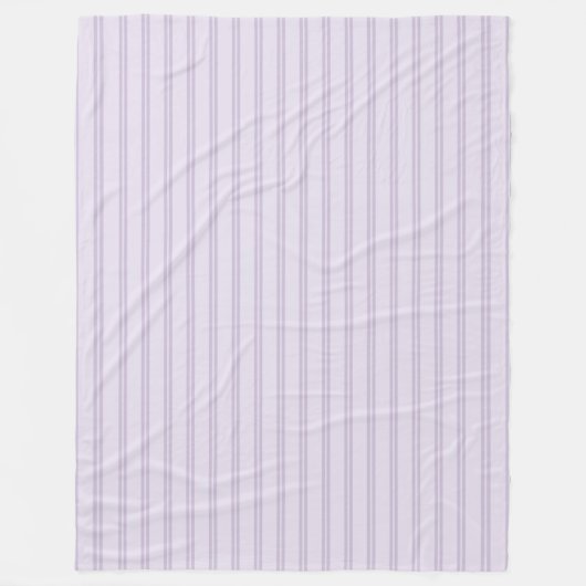 Paarse Lavendel Strepen Fleece Deken (Voorkant)