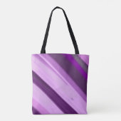Paarse Lavendel Strepen  Tote Bag (Achterkant)