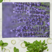 Paarse lavendel theedoek (Gevouwen)