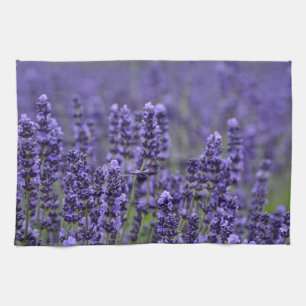 Paarse lavendel theedoek