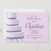 Paarse Lavendel Trouwtaart Vrijgezellenfeest Kaart (Voorkant)