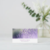 Paarse lavendel, tuinman, tuinbouwkundige visitekaartje (Staand voorkant)