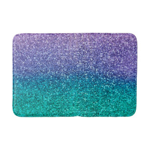 Paarse Lavendel & Turquoise Groen Glitter Badmat