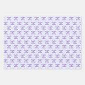 Paarse lavendel verjaardagsnaam script inpakpapier vel (Voorkant 2)