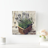 paarse lavendel vierkante klok (Huis)