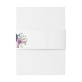 Paarse Lavendel & Violet Bloemen Uitnodigingen Wikkel (Achterkant Voorbeeld)