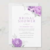 Paarse Lavendel Violet Bloemen Vrijgezellenfeest Kaart (Voorkant)