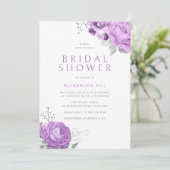 Paarse Lavendel Violet Bloemen Vrijgezellenfeest Kaart (Staand voorkant)