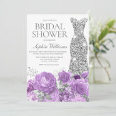 Paarse Lavendel & Violet Vrijgezellenfeest Kaart (Staand voorkant)