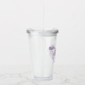 Paarse Lavendel Vleermuis Acryl Drinkbeker (Rechts)