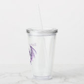 Paarse Lavendel Vleermuis Acryl Drinkbeker (Links)