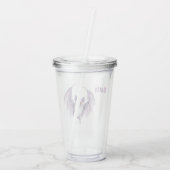 Paarse Lavendel Vleermuis Acryl Drinkbeker (Achterkant)