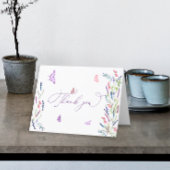 Paarse Lavendel & Vlinder Bedankkaart