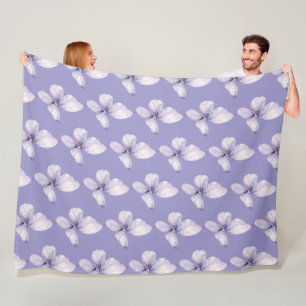 Paarse Lavendel Vlinders Fleece Deken