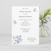 Paarse Lavendel Vlinders Floral Vrijgezellenfeest Kaart (Staand voorkant)