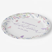 Paarse Lavendel Vlinders Vrijgezellenfeest Papieren Bordje (Gekanteld)