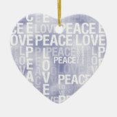 Paarse Lavendel Vrede Liefde Keramisch Ornament (Voorkant)