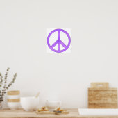 Paarse Lavendel Vredessymbool Poster (Keuken)