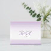 Paarse lavendel watercolor RSVP bruiloft kaart (Staand voorkant)