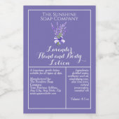 Paarse Lavendel waterdichte cosmetica flesetiket Voedselcontainer Etiket (Enkel label)